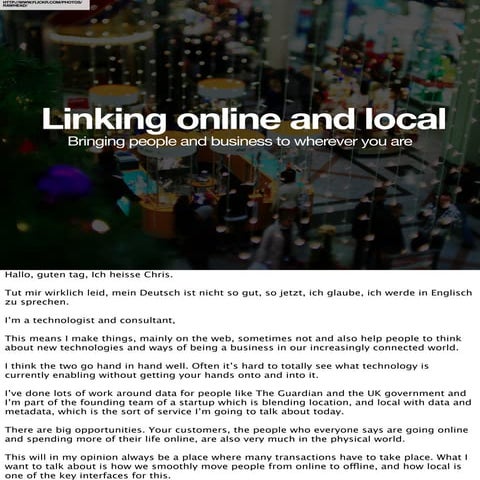 Linking Online and Local