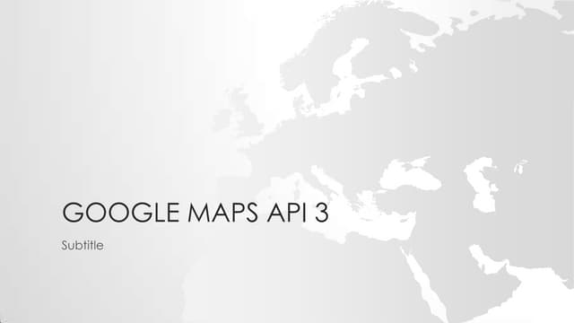 Google maps api 3