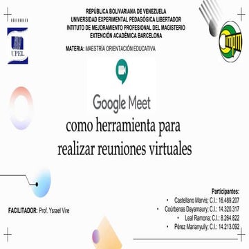 Guía para unirse a Google Meet | PDF