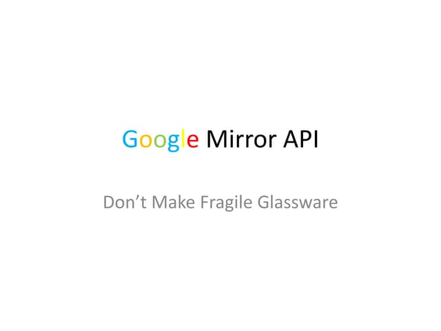 Google mirror api