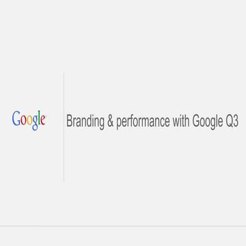 Nuevas herramientas de Google | Google Q3