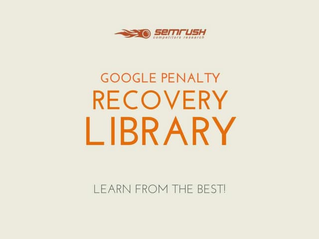 Google Penalty Recovery Library