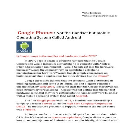 Google phones - android | PDF