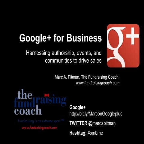 Google+ for Businesses and Nonprofits #smbme