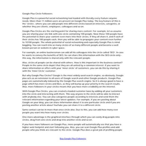 Google plus followers