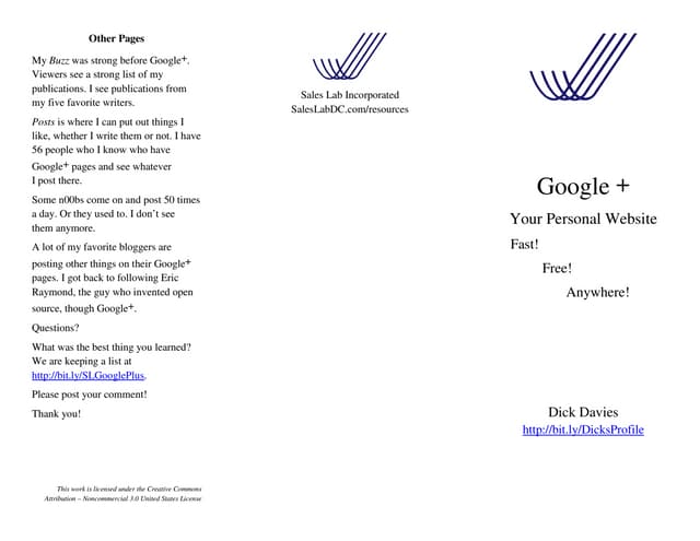 Google Plus Your Personal Website