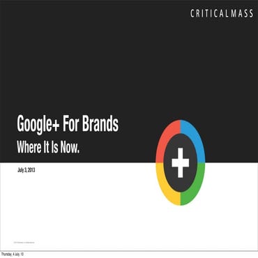 Google+ For Brands in 2013