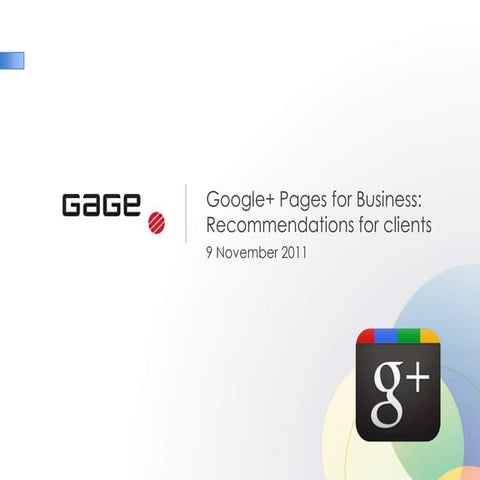 Google+ Pages for Business: Recommendations (Third Thursday version)