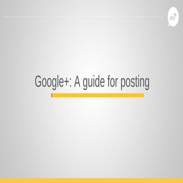 Google+ posting