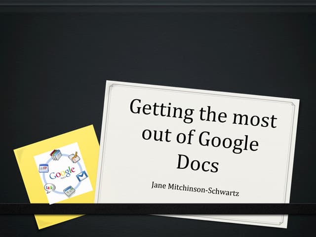 Google Docs Integration ECOO presentation