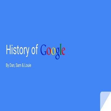 History Of Google 