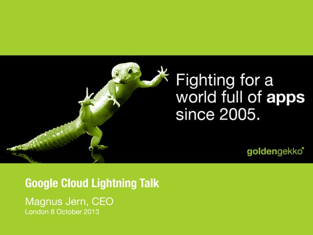Google Cloud Lightning Talk