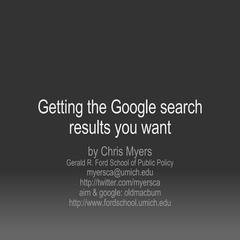 Getting the Google Search results you want