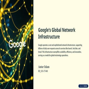 Google's Global Network Infrastructure: Architecture, Security, and ...