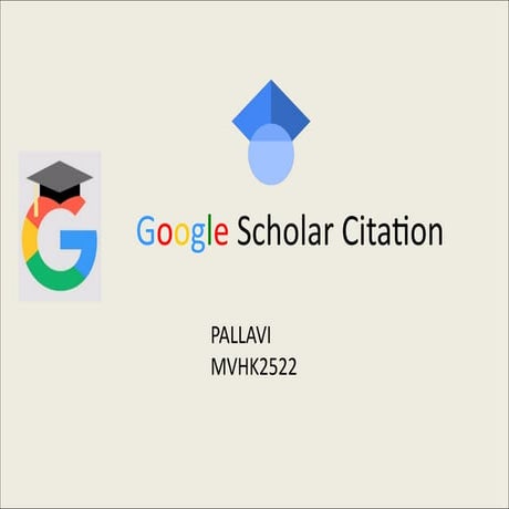 How to set up your Google Scholar profile (Google Scholar Citations) | PPTX