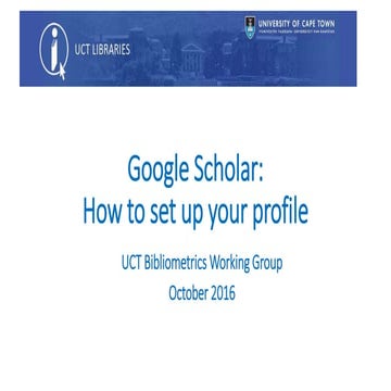 Google scholar profile 2017