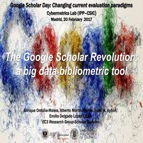 The Google Scholar Revolution:  a big data bibliometric tool