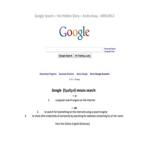 Google Search History