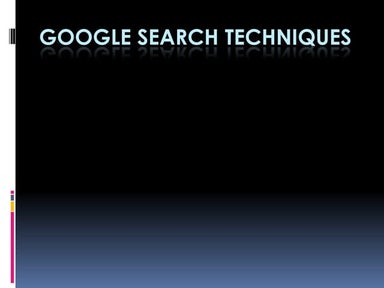 Google search techniques