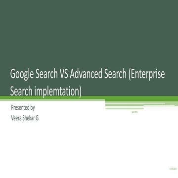 Google search vs Solr search for Enterprise search