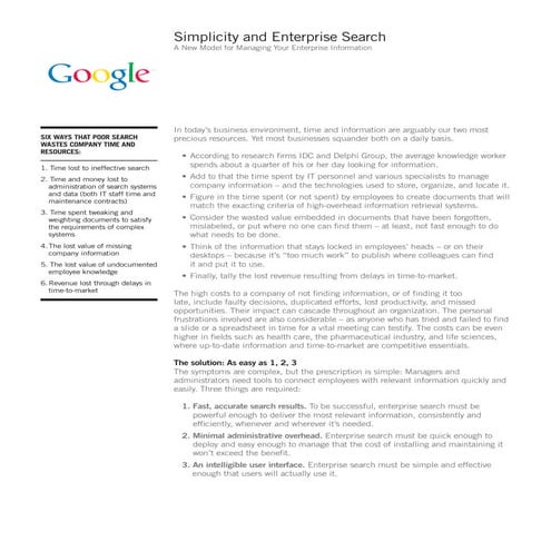 Google Simplicity Enterprise Wp