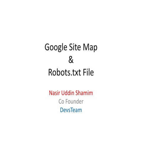 Google Sitemap and robots.txt Setup Techniques