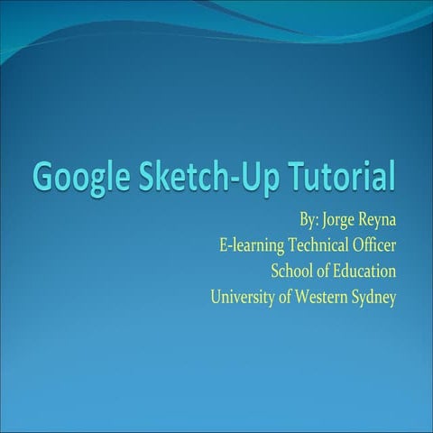 Google sketch up-tutorial