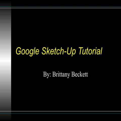 Google sketch up tutorial