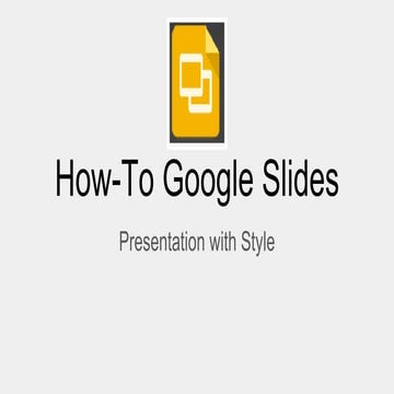 Google Slides Lesson 