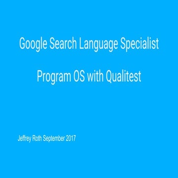 Google SLS Outsourcing by Jeffrey Roth