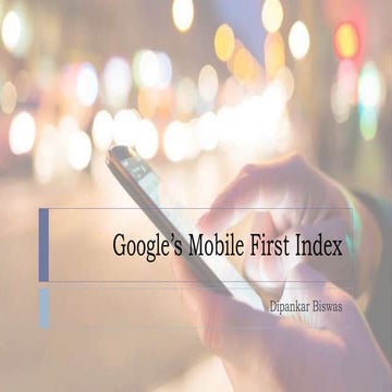 Google's Mobile First Index