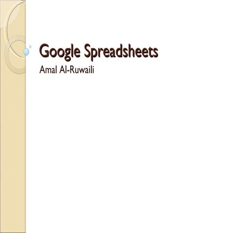 Google spreadsheets