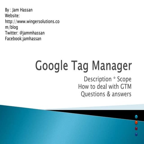 Introduction about Google Tag manager 