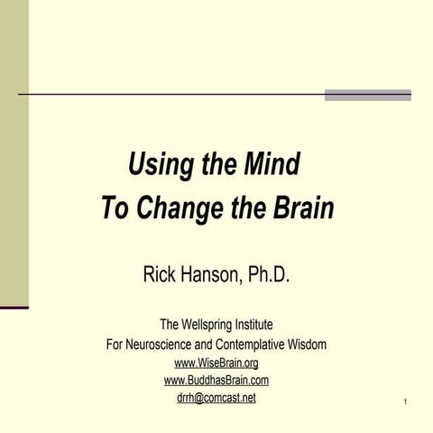  Using the Mind To Change the Brain: Talks @Google - Rick Hanson, PhD