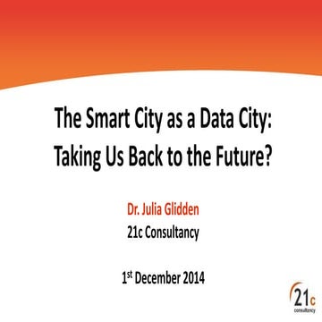 The Smart City as a Data City - Google Tedx Talk 