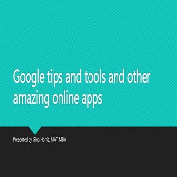 Google Docs and other fun tech tools for the Classroom