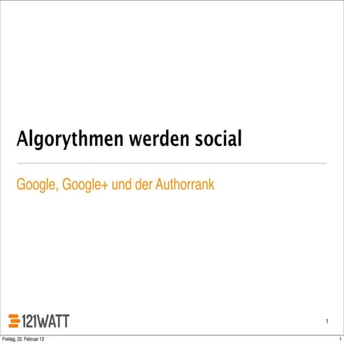 Google+ und der Authorrank
