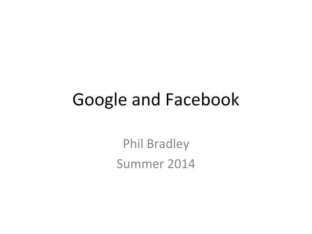 Google v Facebook