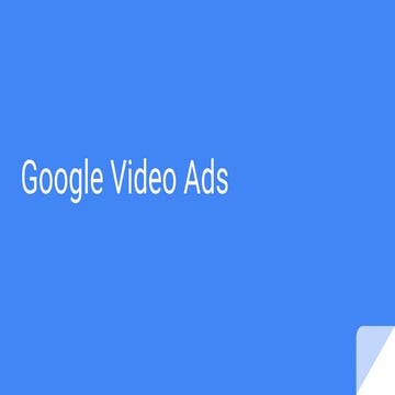 Google Youtube / Video Ads