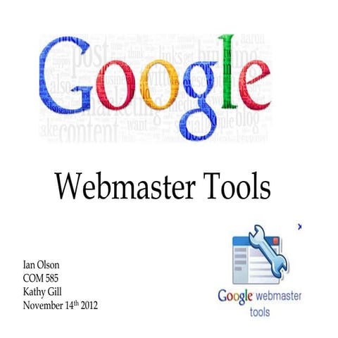 Google webmaster tools