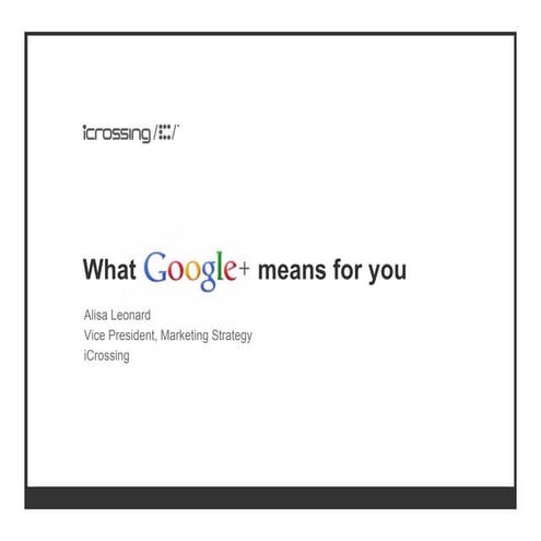 What Google+ Means for You (Marketers)