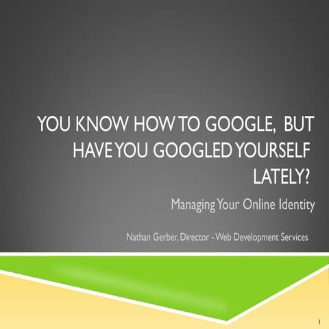 Google yourself