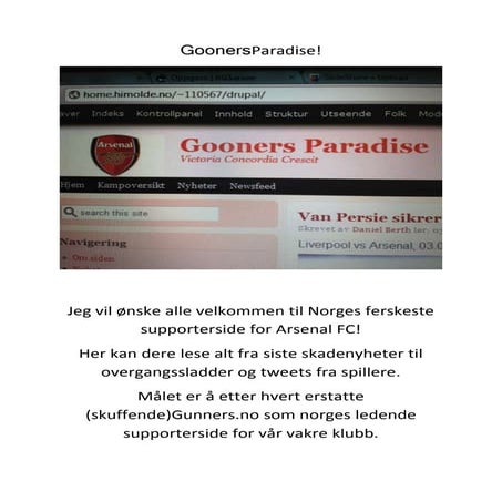 Gooners paradise | DOCX
