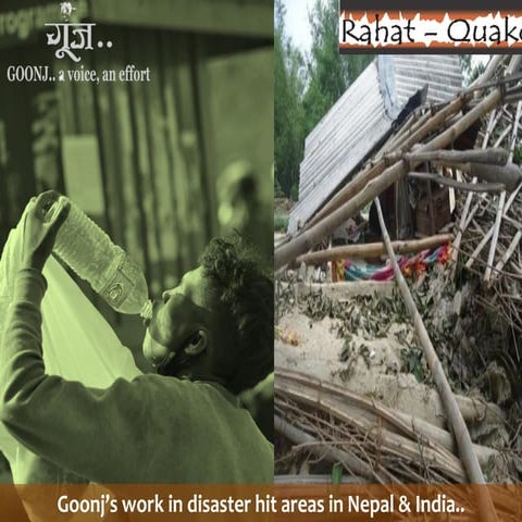 Goonj's work in nepal &amp; bihar