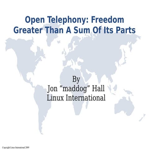 Jon "maddog" Hall: Open Telephony