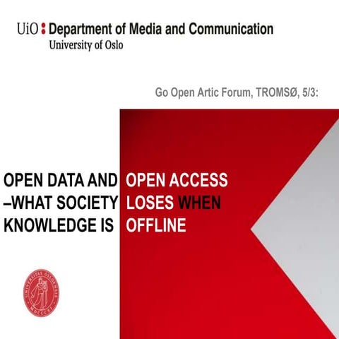 Open access and open data 