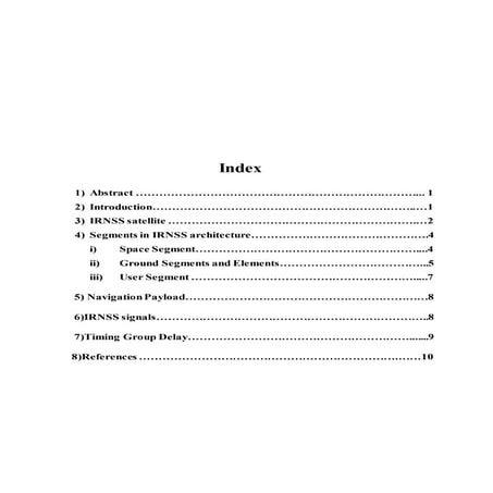 Abstract  IRNSS Architecture and Applications