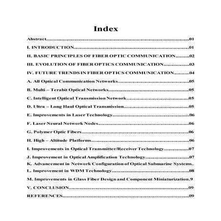 Abstract    Fiber Optics