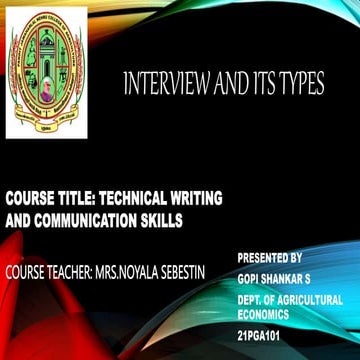 Interview and its types