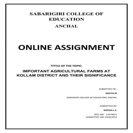 ONLINE ASSIGNMENT | DOCX